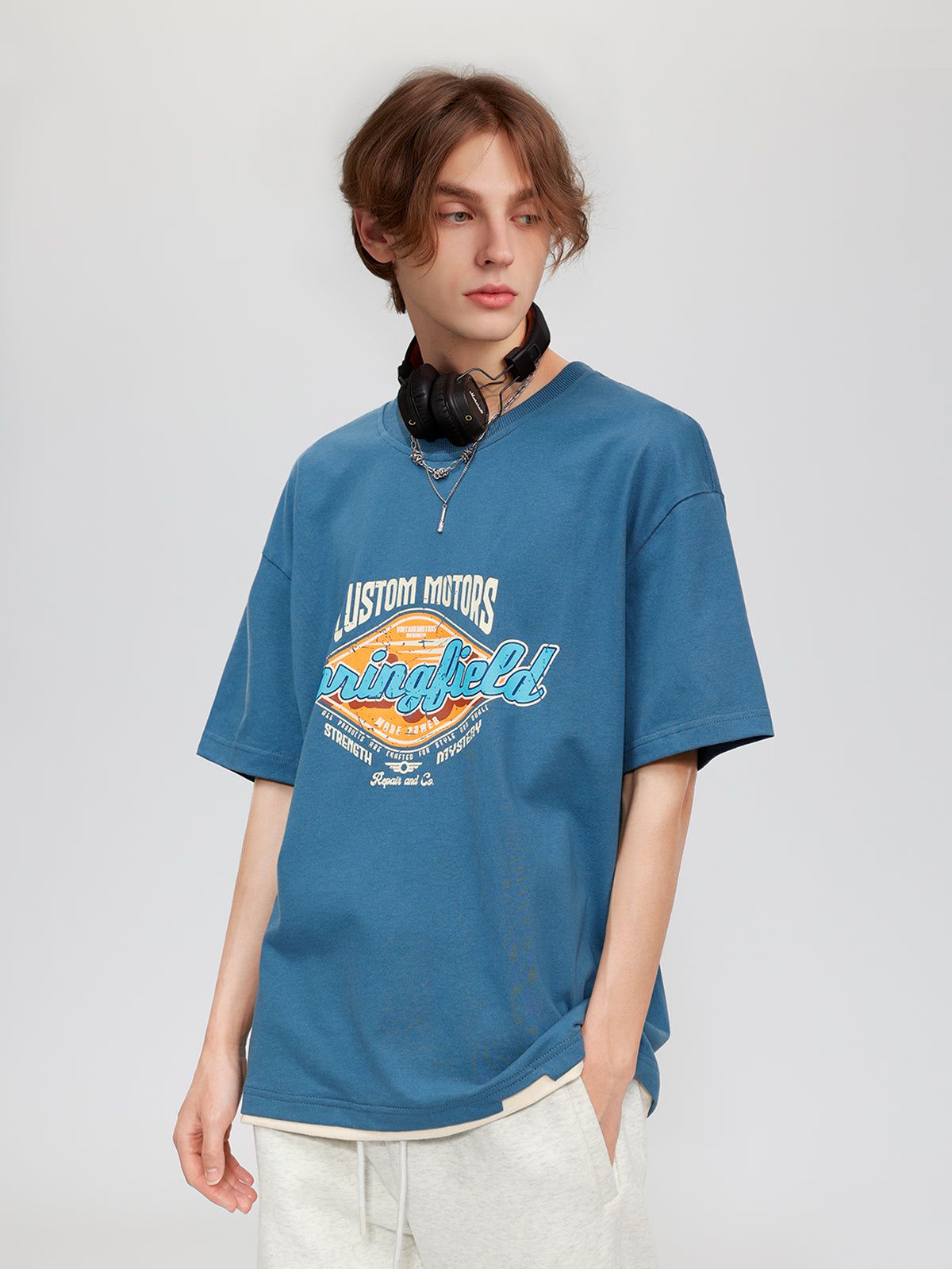 T-Shirt mit Diamant-Buchstaben-Grafik 