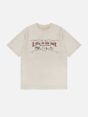 T-shirt en daim brodé Dice Poker