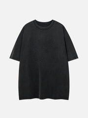 T-Shirt mit dimensionalem Stempel und Prägung 