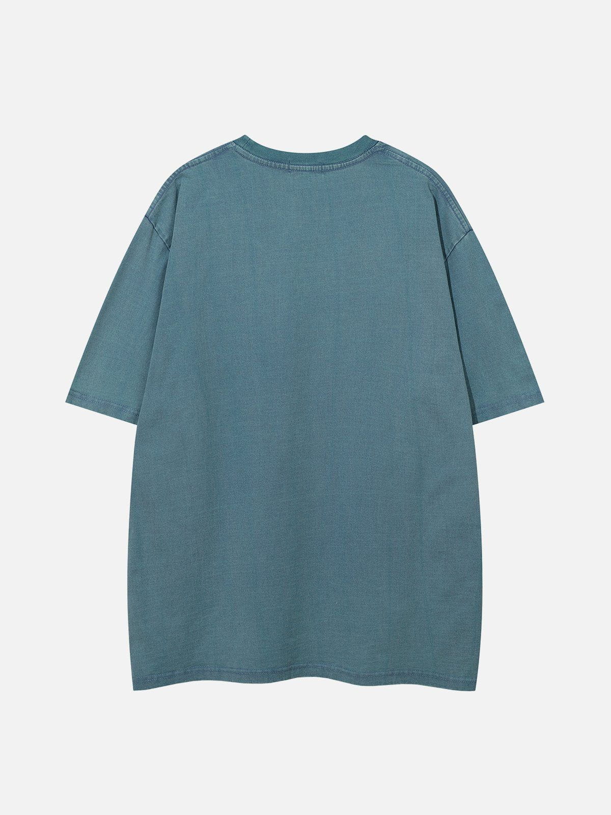 T-Shirt mit dimensionalem Stempel und Prägung 