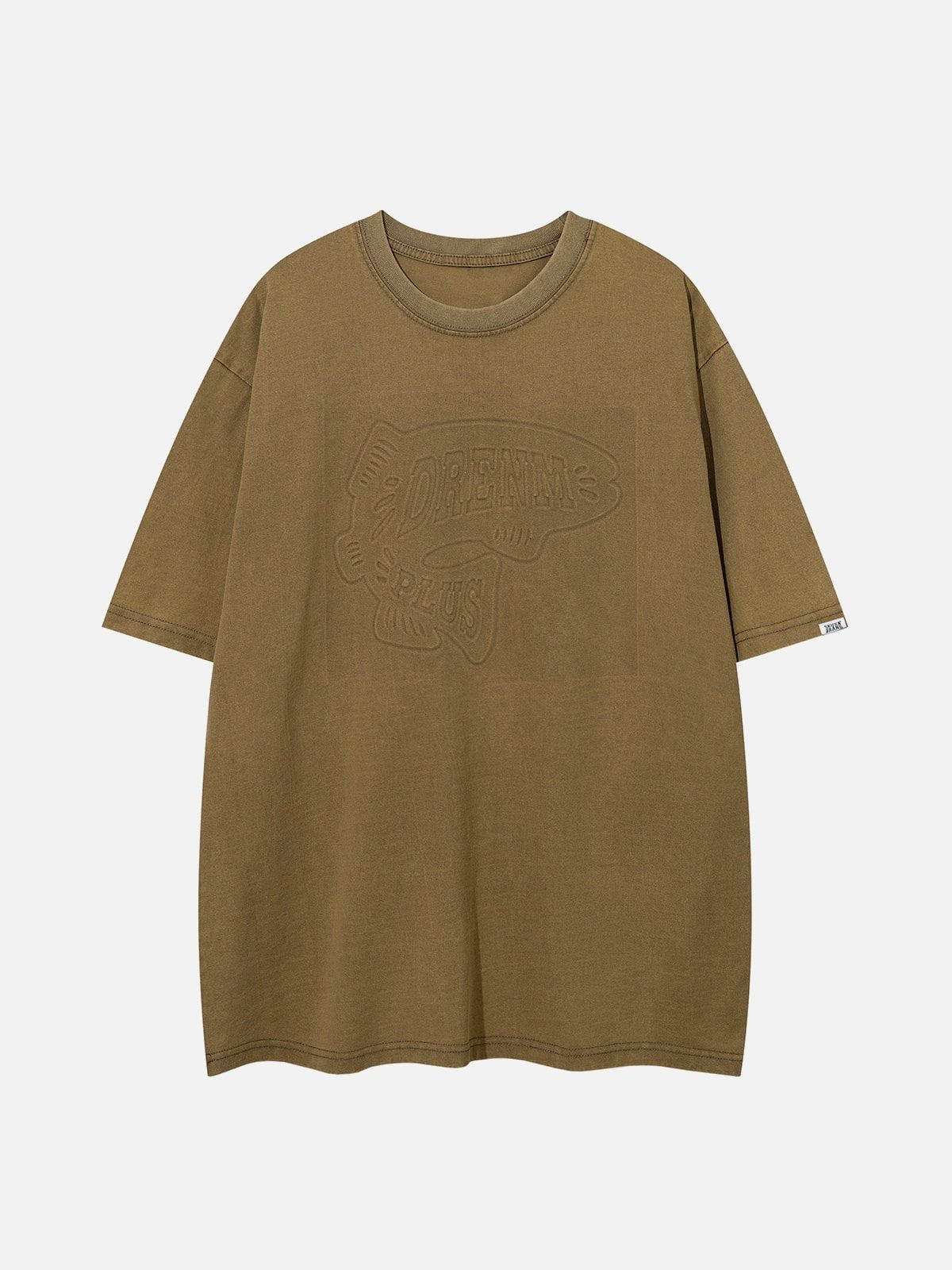 T-Shirt mit dimensionalem Stempel und Prägung 