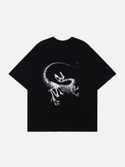 Dinosaurier-Fossil-T-Shirt mit Plastisol-Druck 