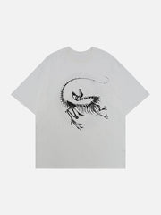 Dinosaurier-Fossil-T-Shirt mit Plastisol-Druck 