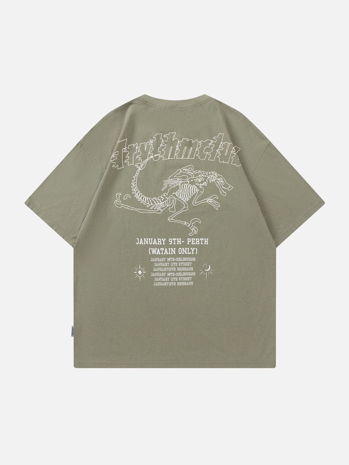 T-Shirt mit Dinosaurier-Totenkopf-Print 