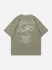 T-Shirt mit Dinosaurier-Totenkopf-Print 