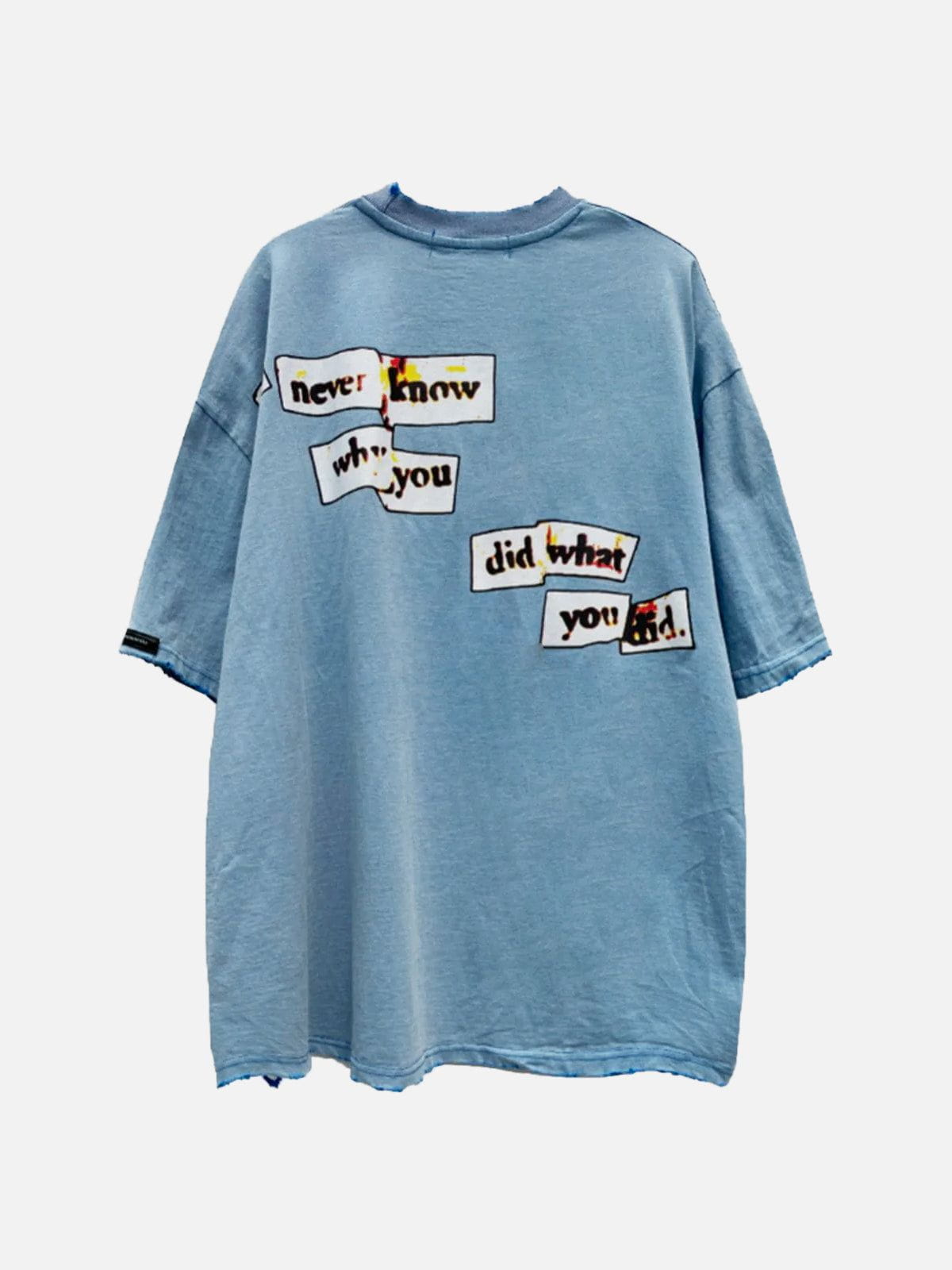 Oversize-T-Shirt mit verzerrter Portrait-Grafik 