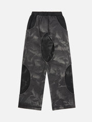 Distressed Tie-dye Cutout Hip-hop Sweatpants