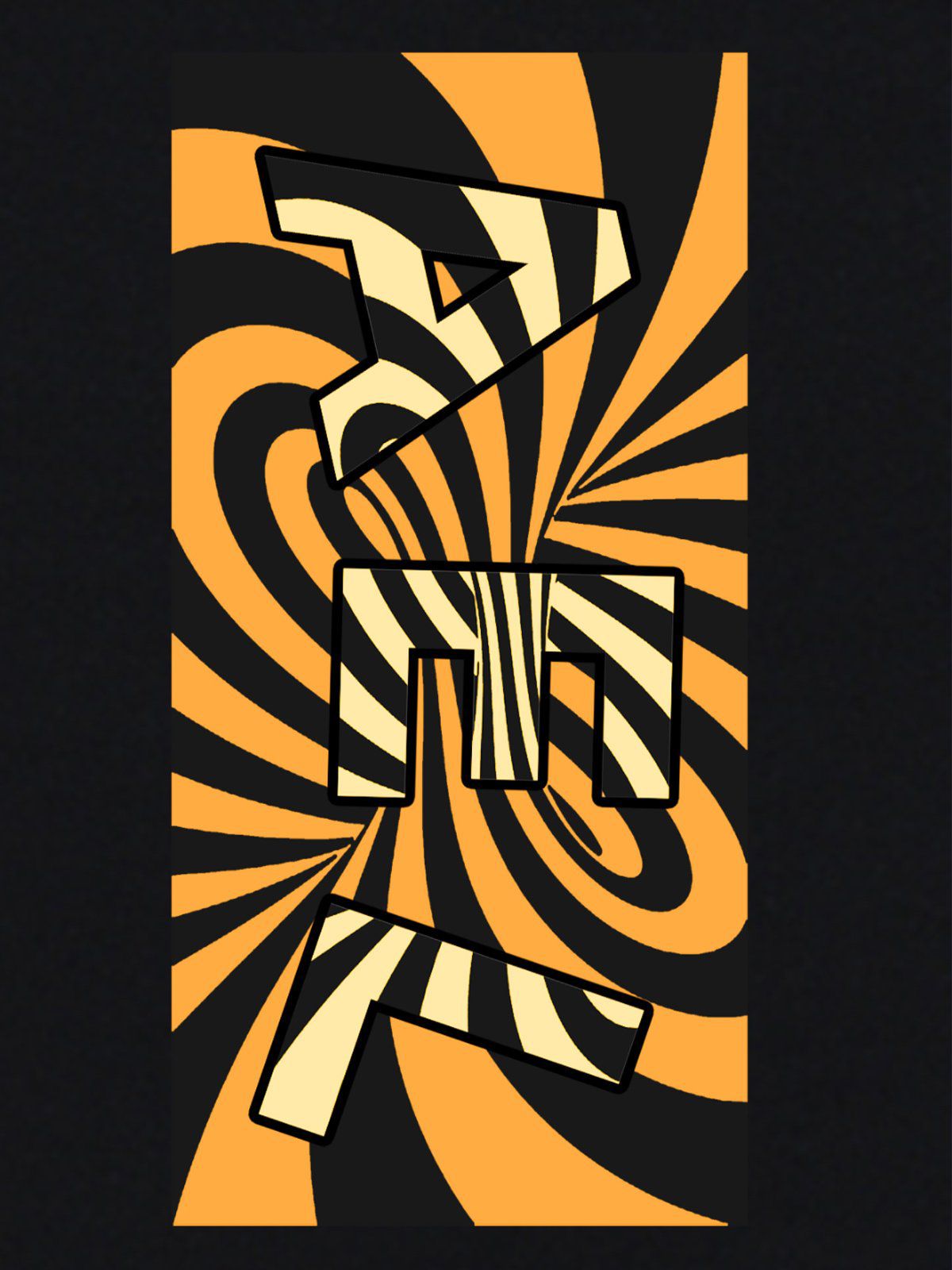 T-Shirt mit Buchstaben-Print von Dizziness 