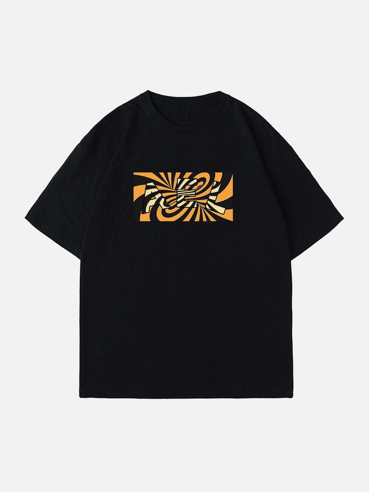 T-Shirt mit Buchstaben-Print von Dizziness 