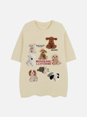 T-Shirt mit Hunde-Print 