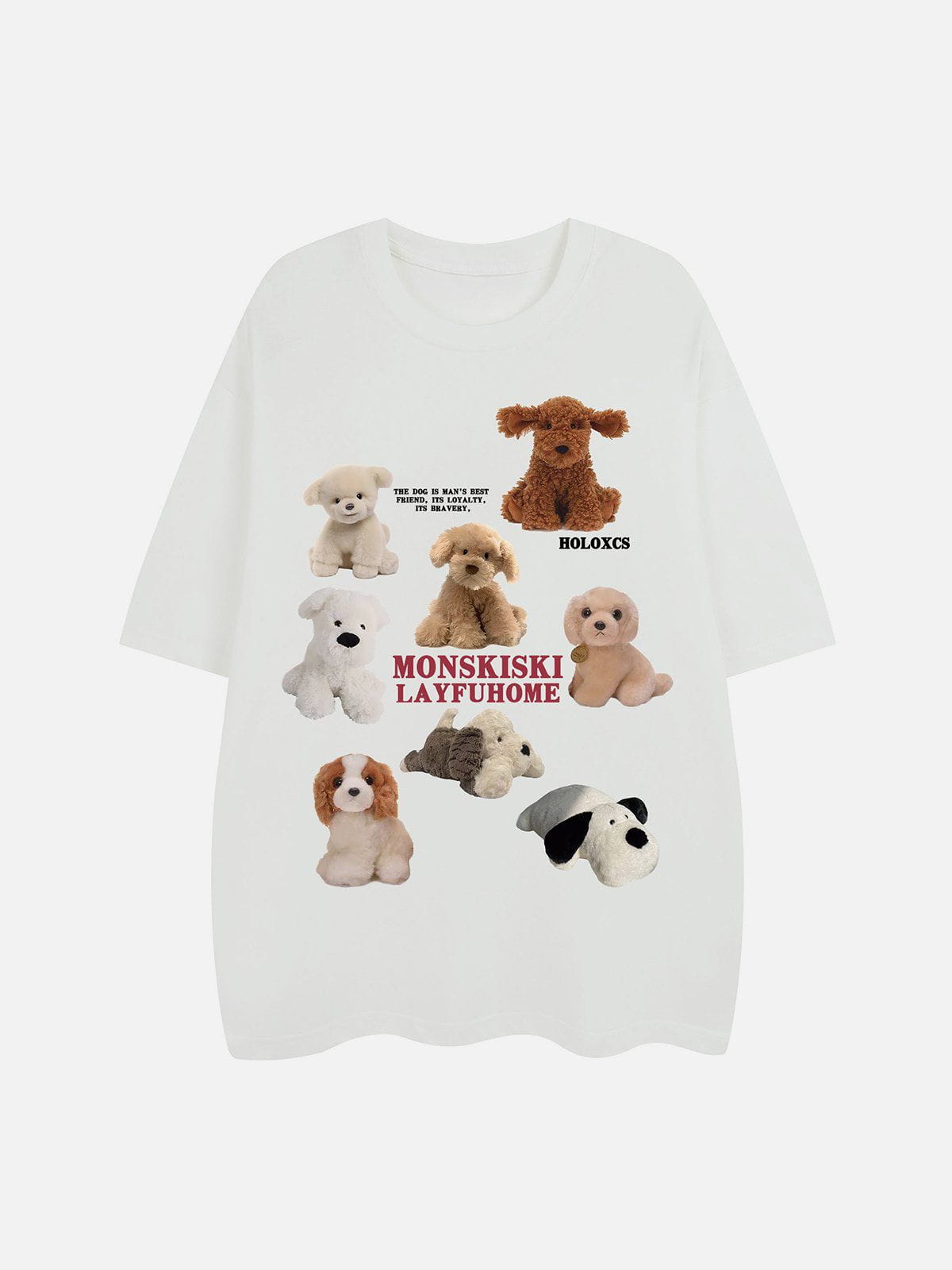 T-Shirt mit Hunde-Print 