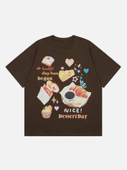 T-Shirt mit Donut-Print 