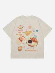 T-Shirt mit Donut-Print 