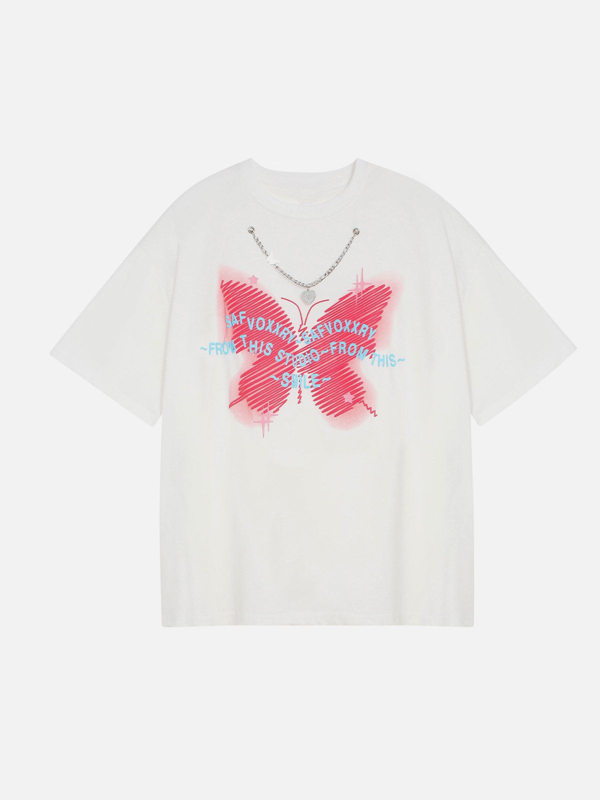 Doodle Butterfly Print Tee