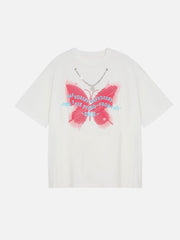 Doodle Butterfly Print Tee