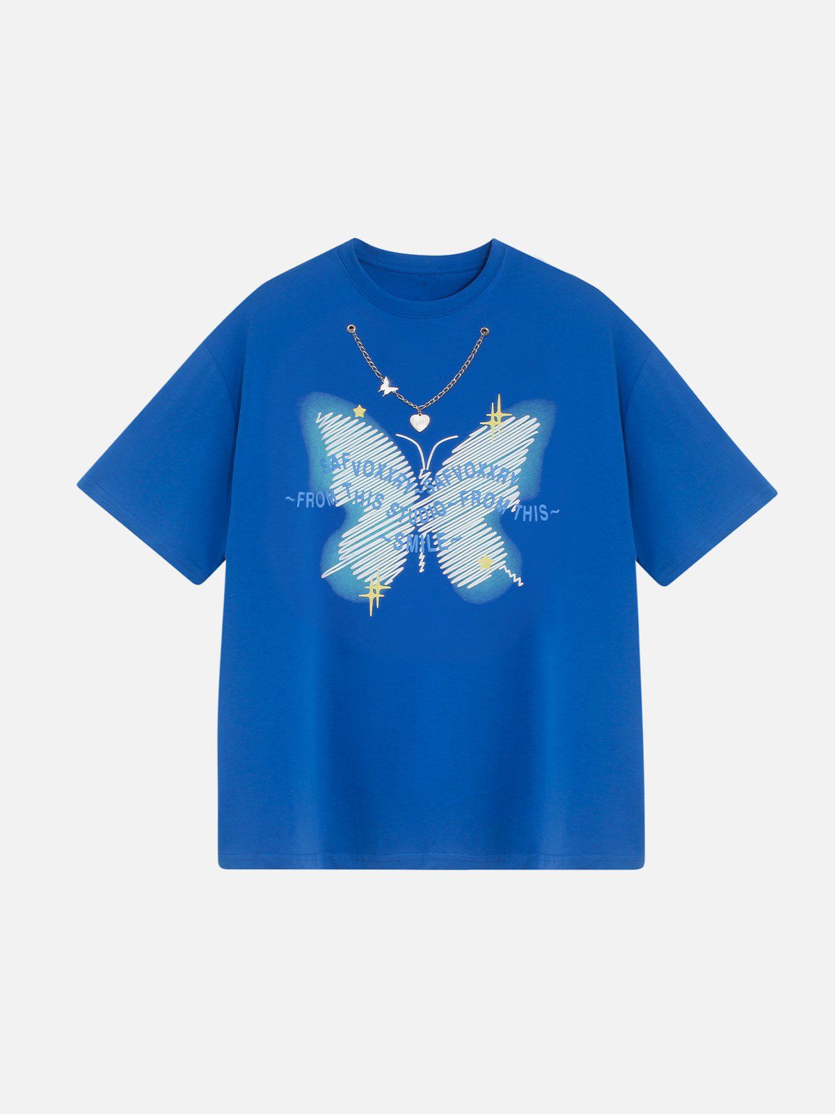 Doodle Butterfly Print Tee