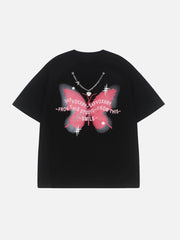 Doodle Butterfly Print Tee