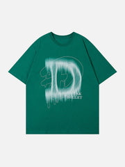 T-Shirt mit Doodle-Buchstaben-Grafik 