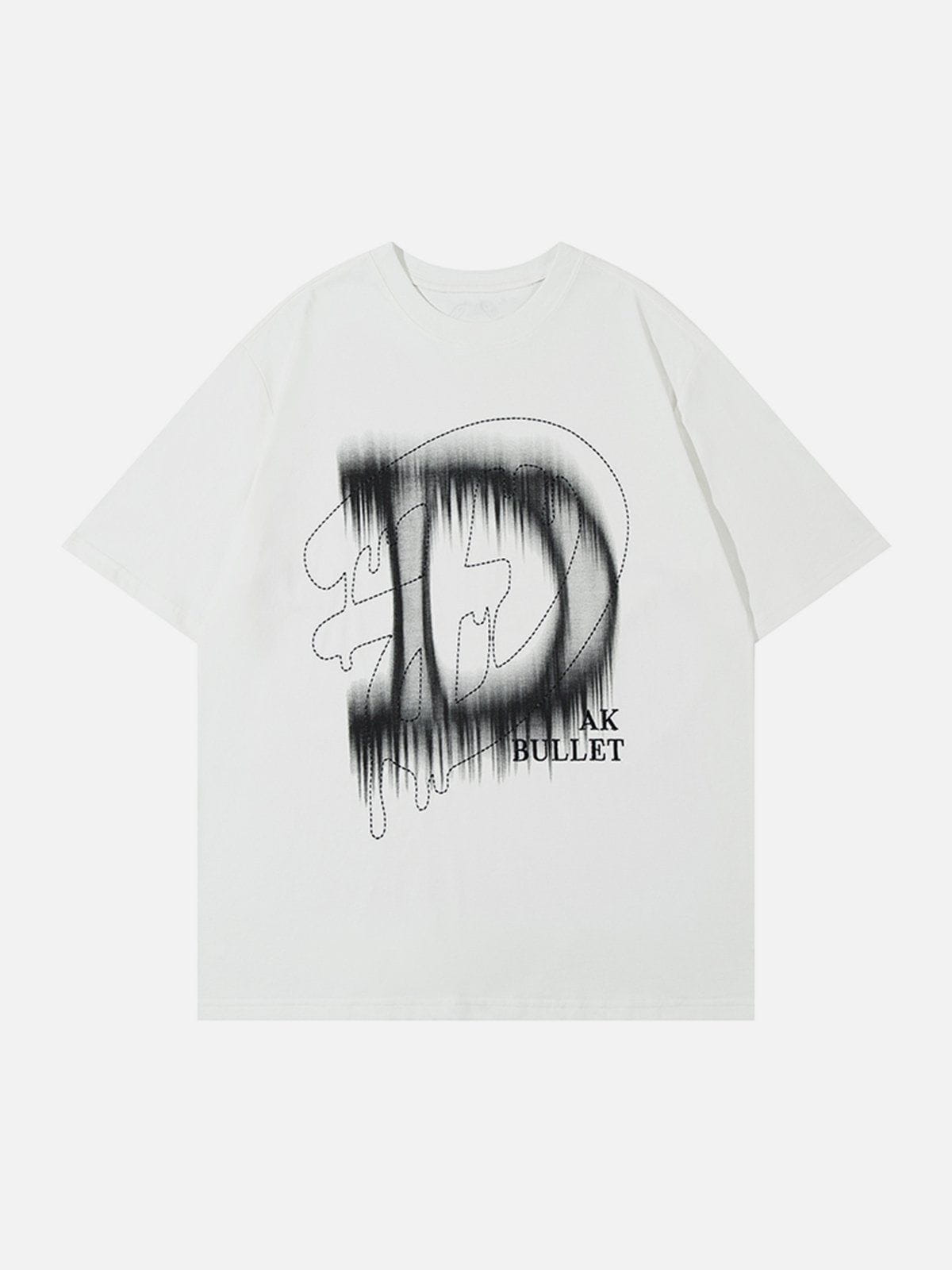 T-Shirt mit Doodle-Buchstaben-Grafik 