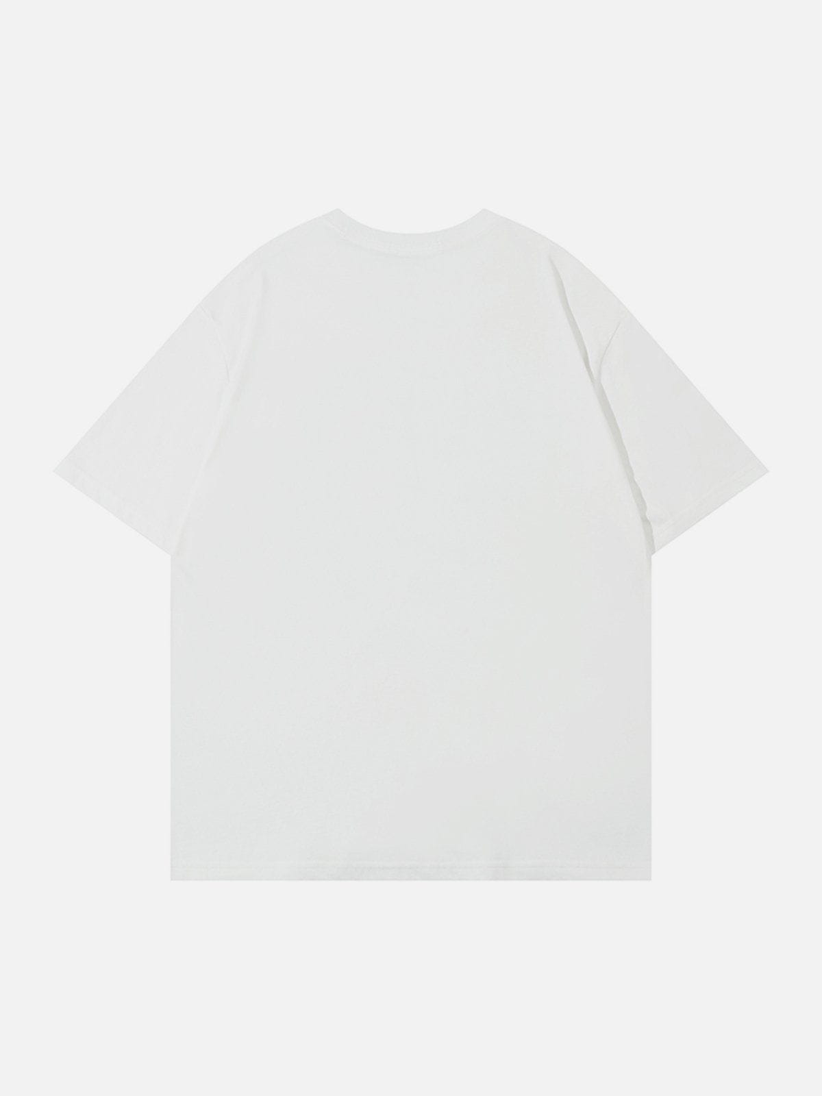 T-Shirt mit Doodle-Buchstaben-Grafik 