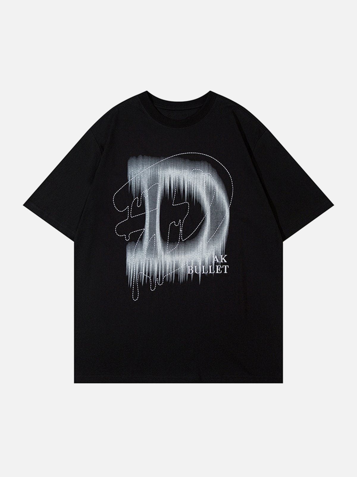 T-Shirt mit Doodle-Buchstaben-Grafik 