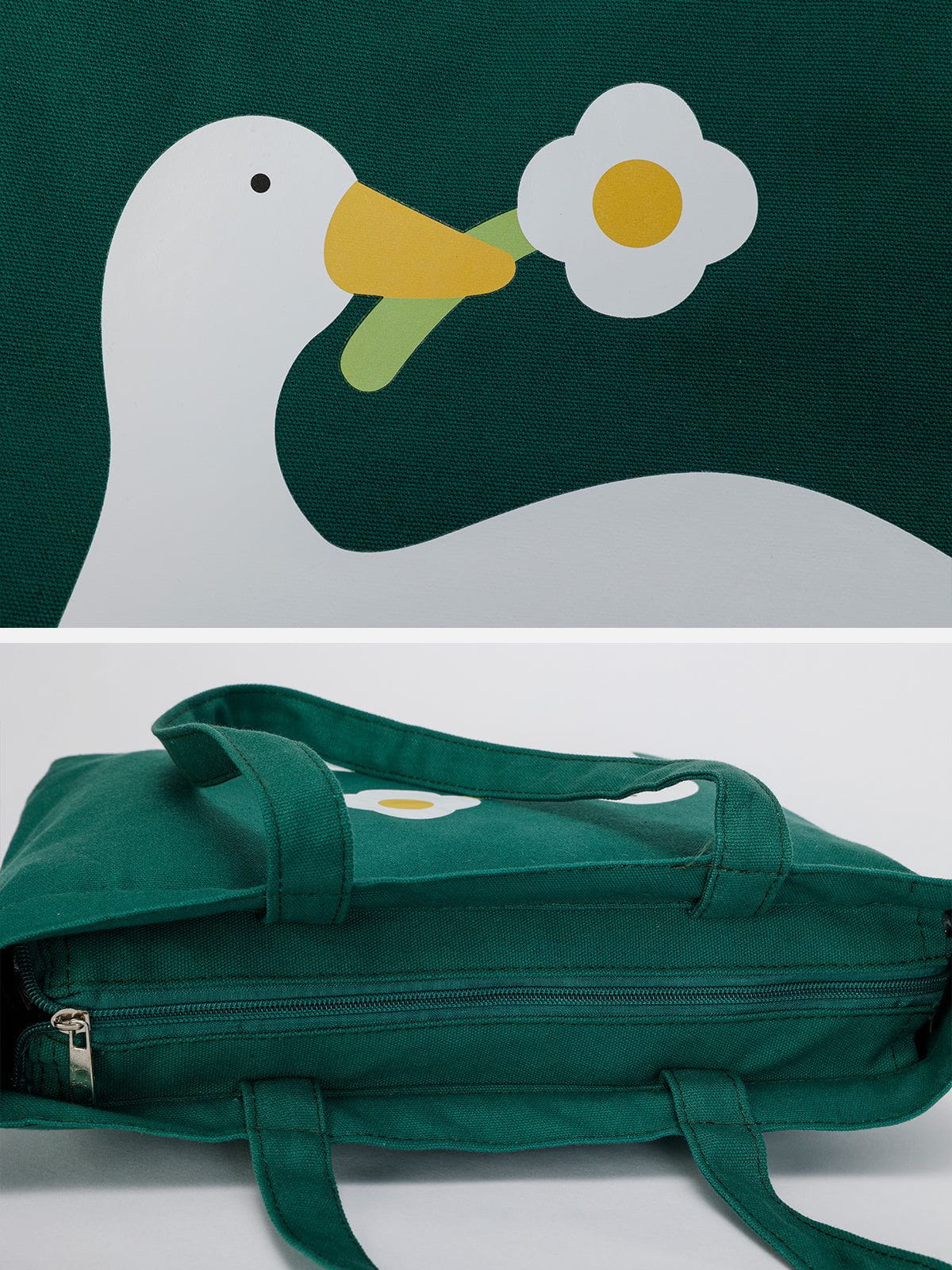 Duck Flower Canvas Bag