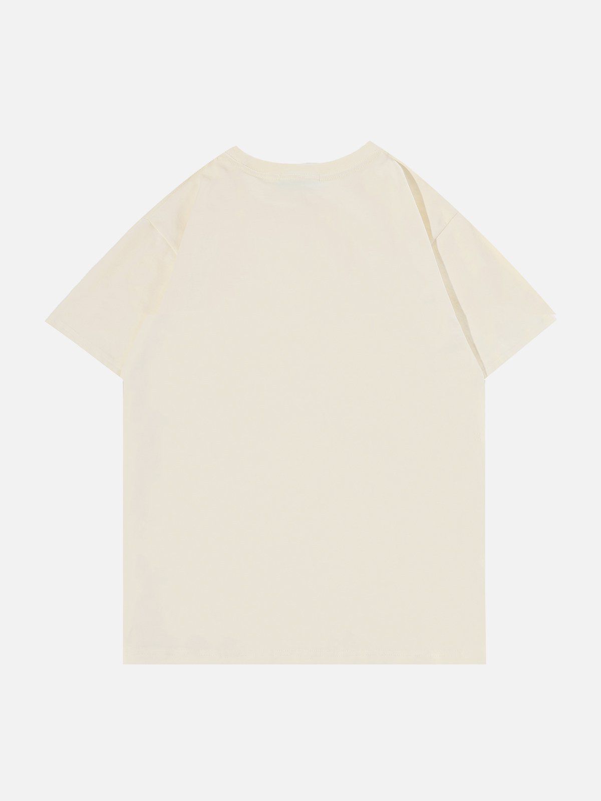T-Shirt mit beflocktem Enten-Print 