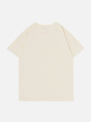T-Shirt mit beflocktem Enten-Print 