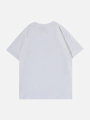 T-Shirt mit beflocktem Enten-Print 