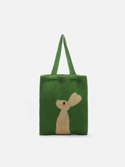 Duck Print Knitting Handbag