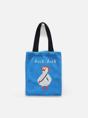 Duck Print Knitting Handbag