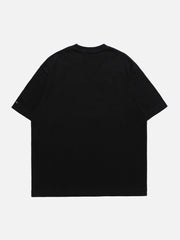 ED T-Shirt mit kubischem Buchstaben-Print 