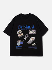 Einklang Kamera-Print-T-Shirt 