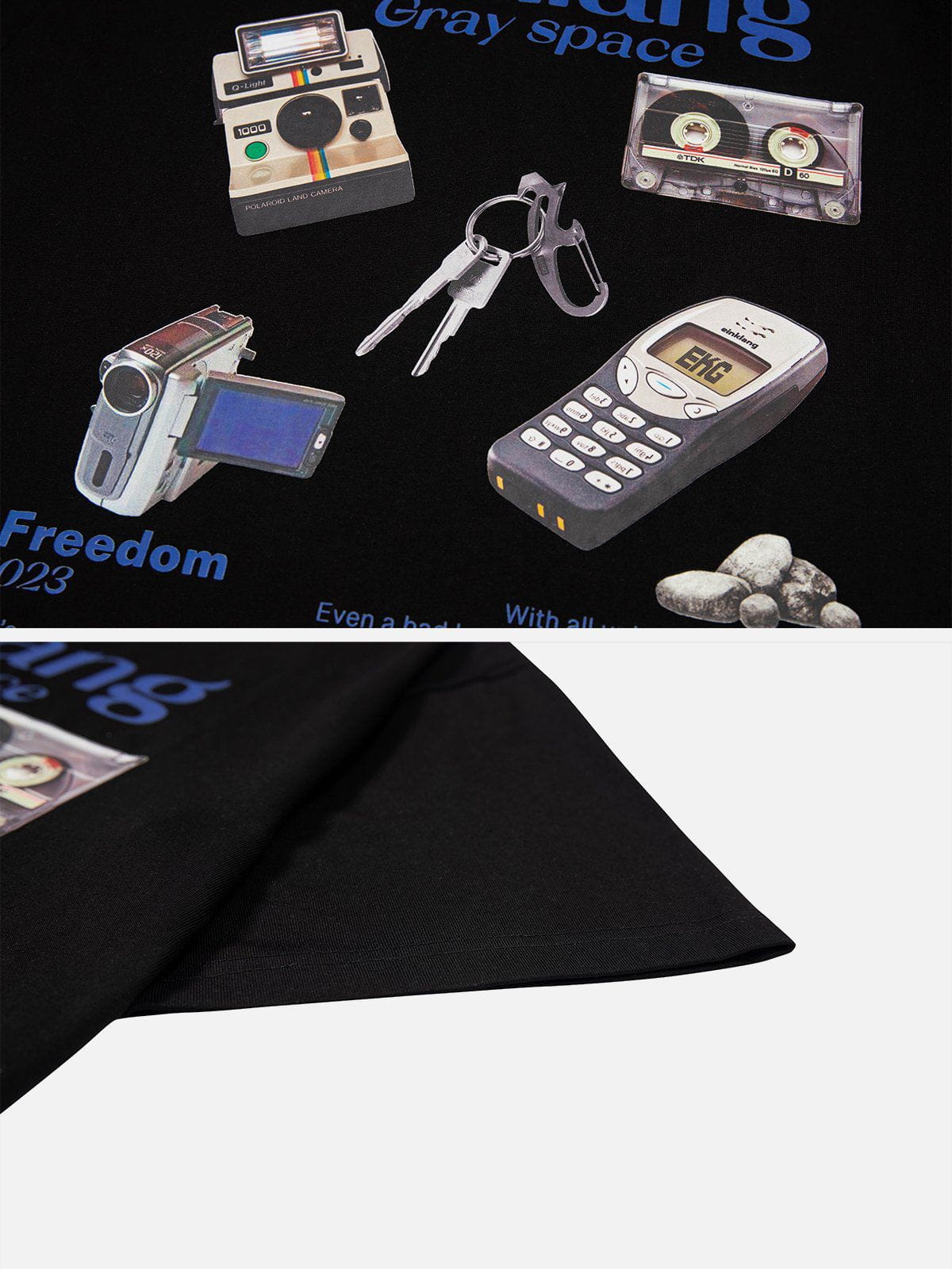 Einklang Kamera-Print-T-Shirt 