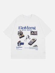 Einklang Kamera-Print-T-Shirt 