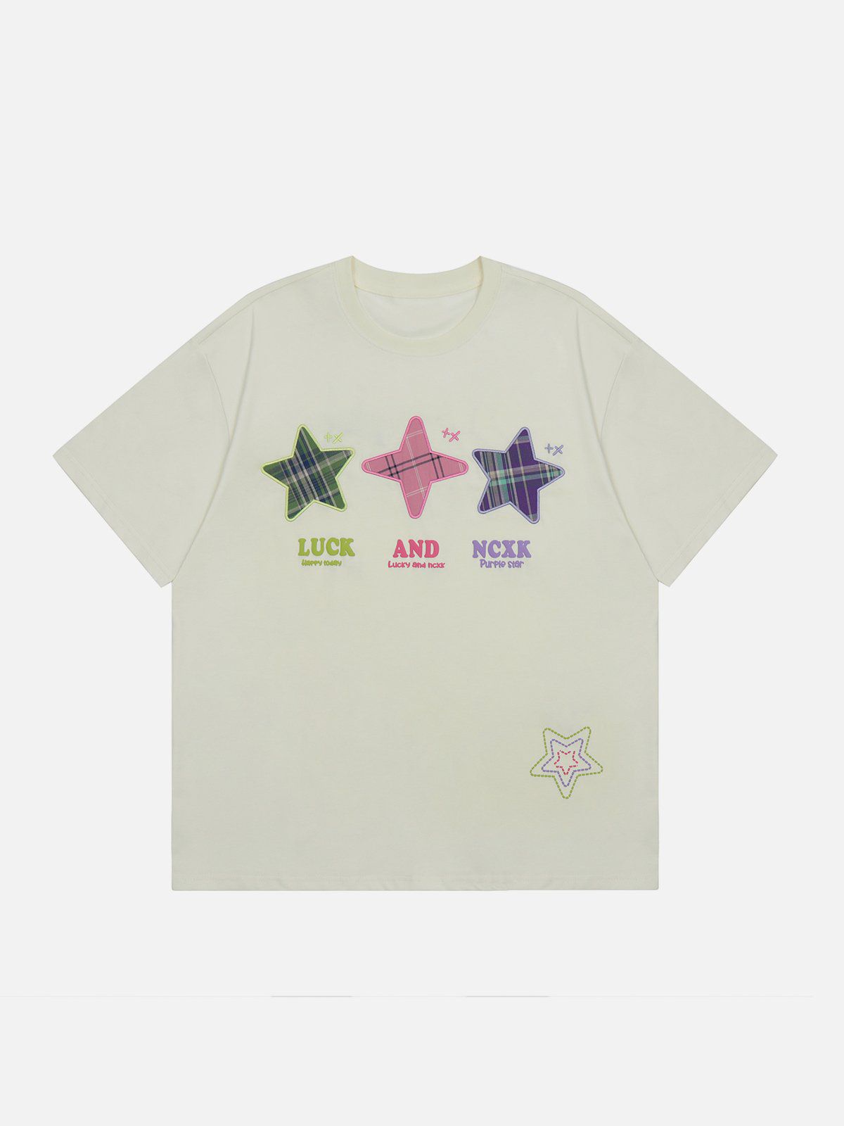 T-Shirt mit aufgesticktem Schaumstern 