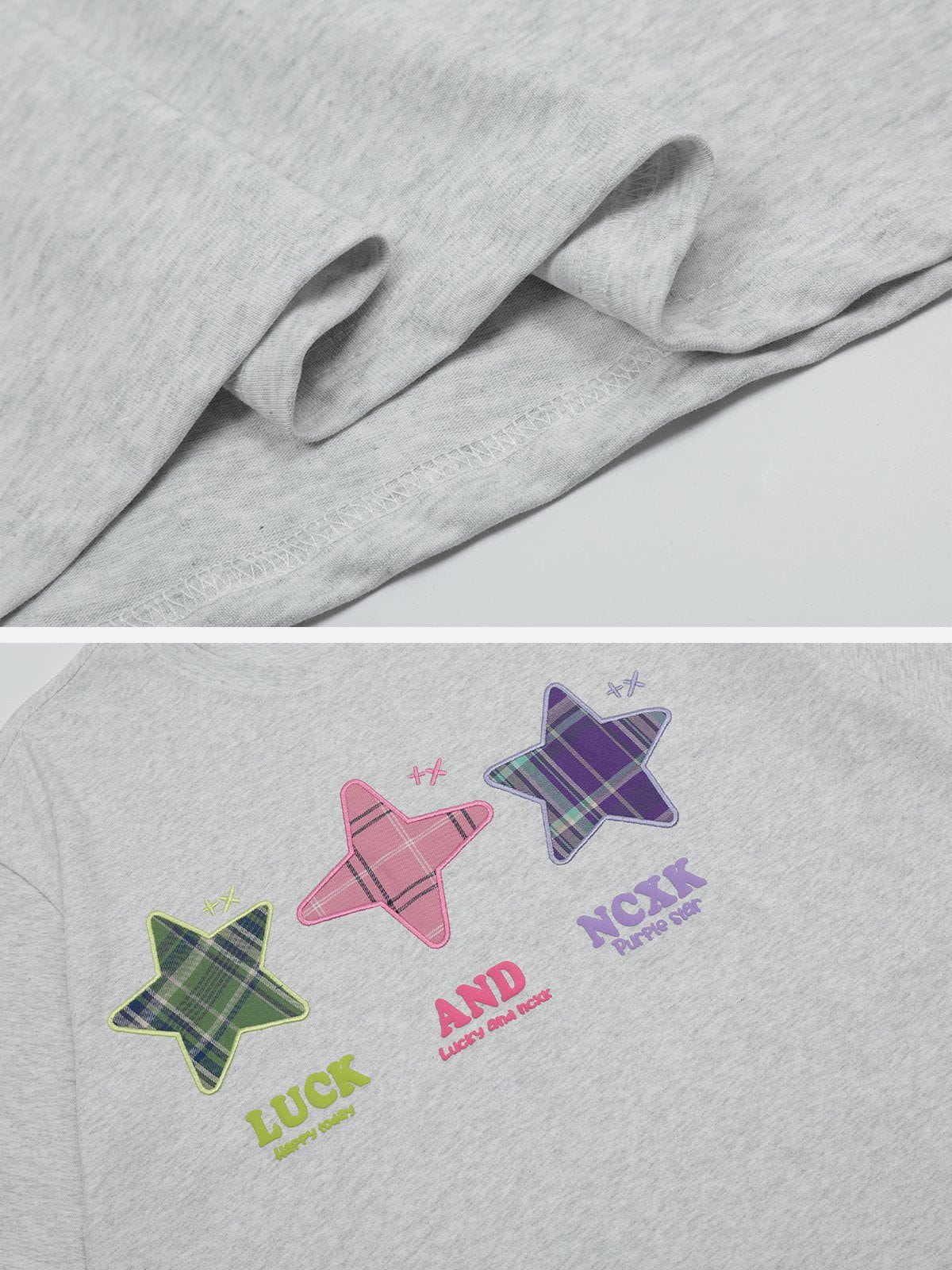 T-Shirt mit aufgesticktem Schaumstern 