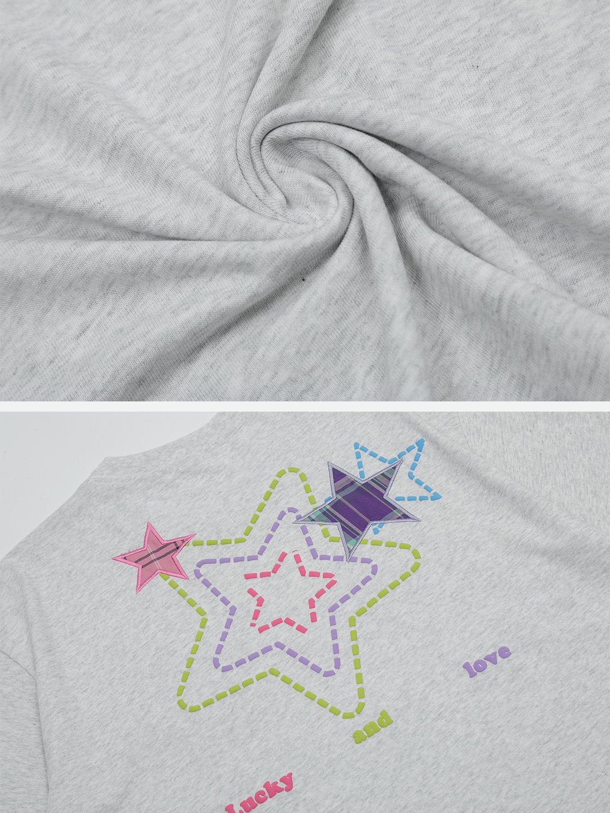 T-Shirt mit aufgesticktem Schaumstern 