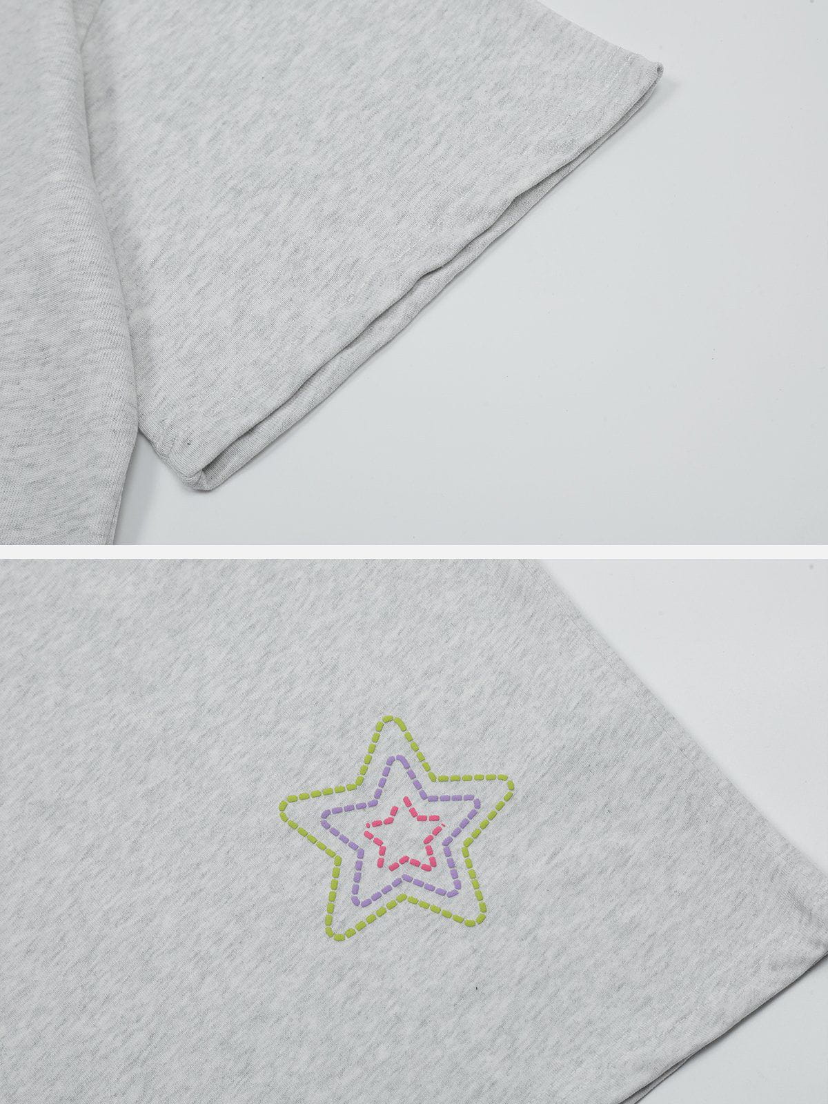 T-Shirt mit aufgesticktem Schaumstern 