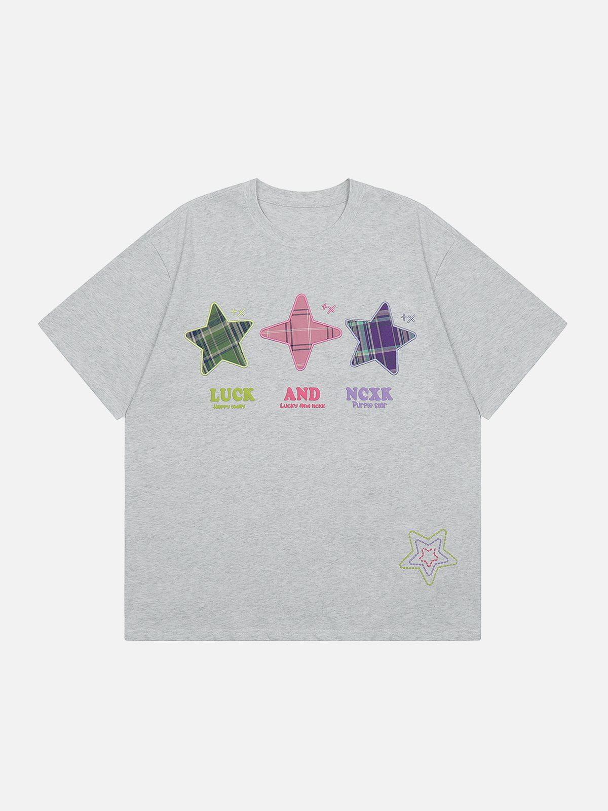 T-Shirt mit aufgesticktem Schaumstern 
