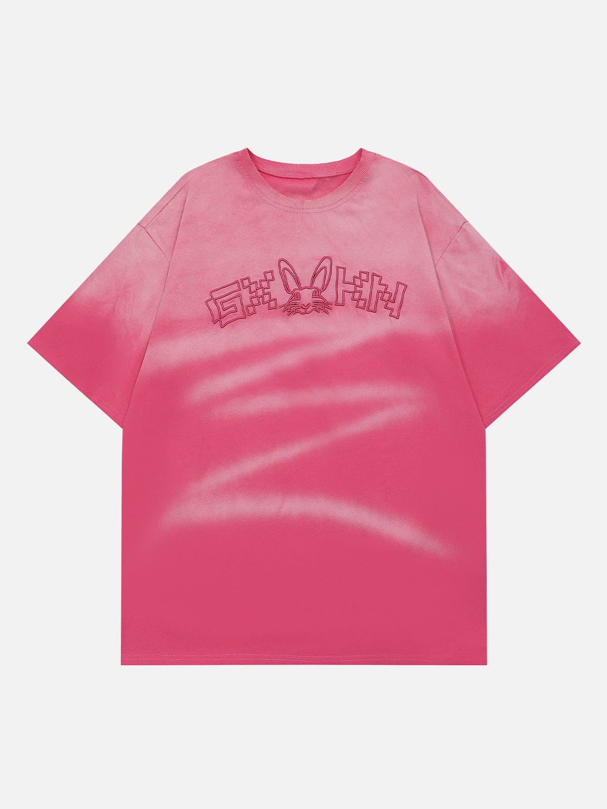 T-Shirt mit Farbverlauf und Stickerei 