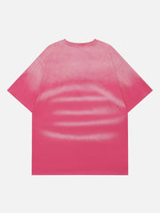 T-Shirt mit Farbverlauf und Stickerei 