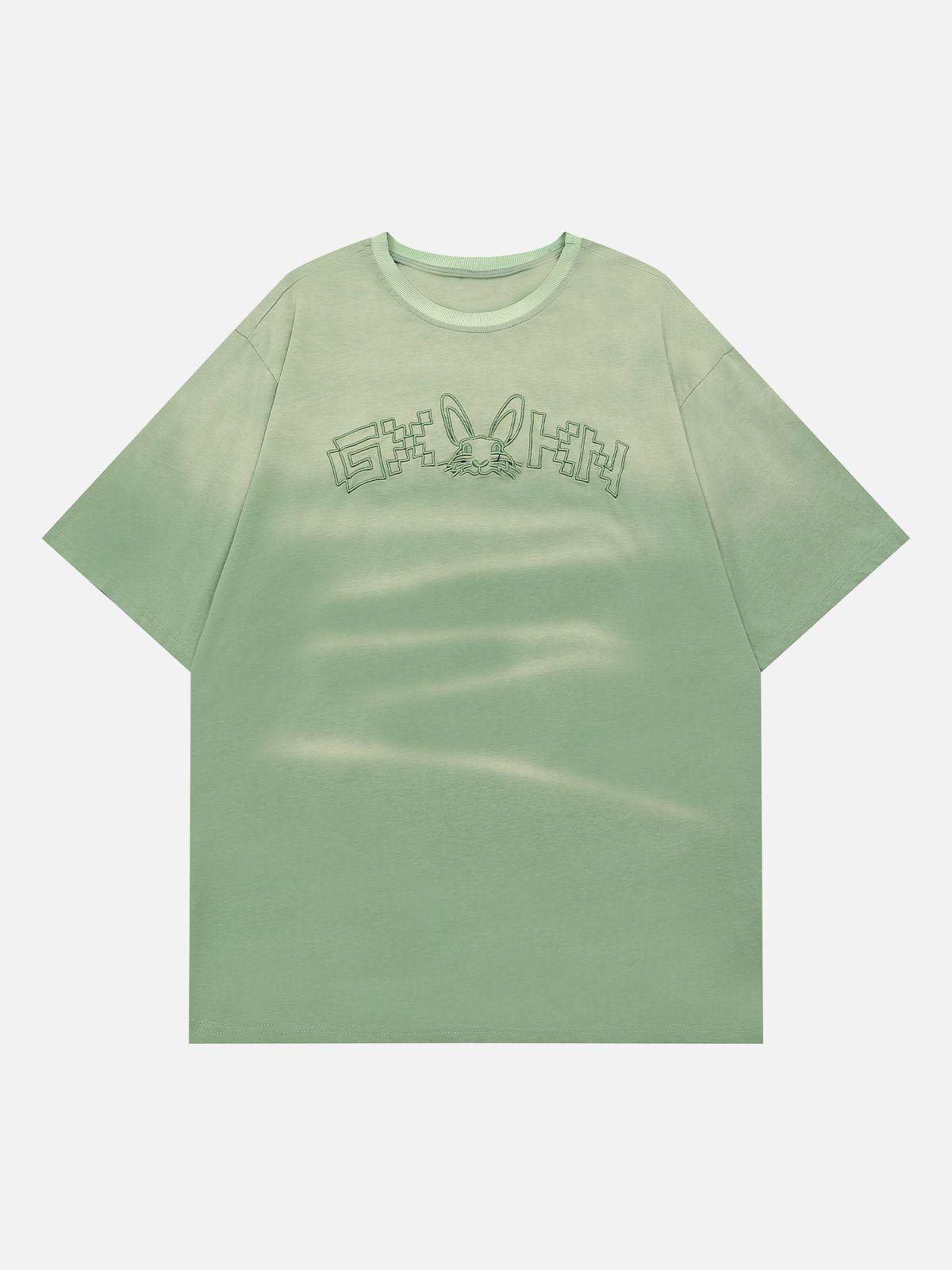 T-Shirt mit Farbverlauf und Stickerei 