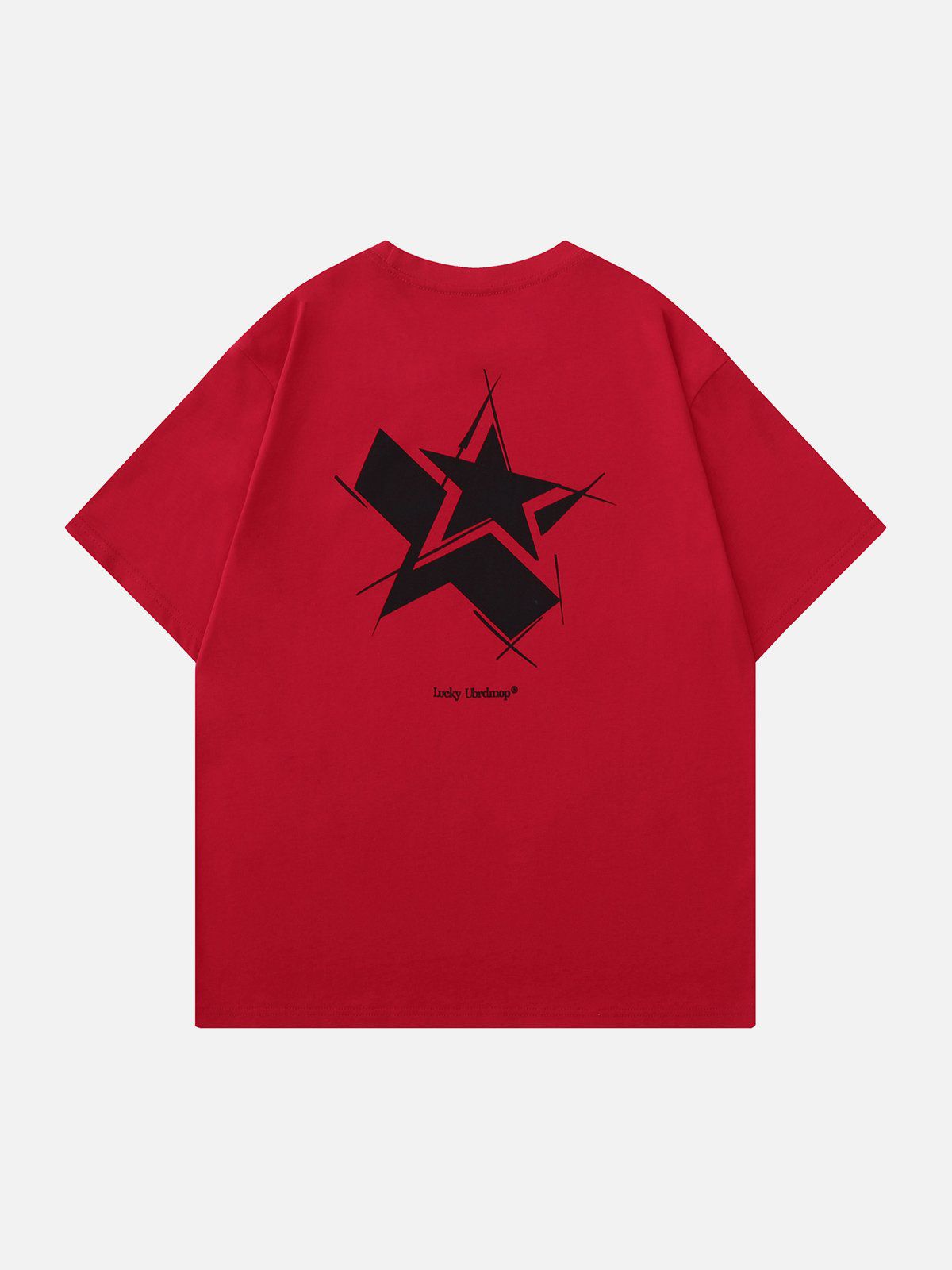 T-shirt brodé avec lettres et étoiles