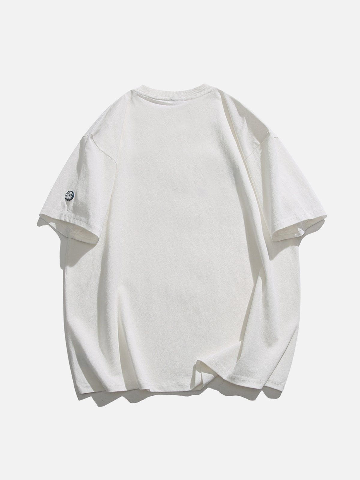 T-Shirt mit gesticktem Patch und Rabbit Landing Print 