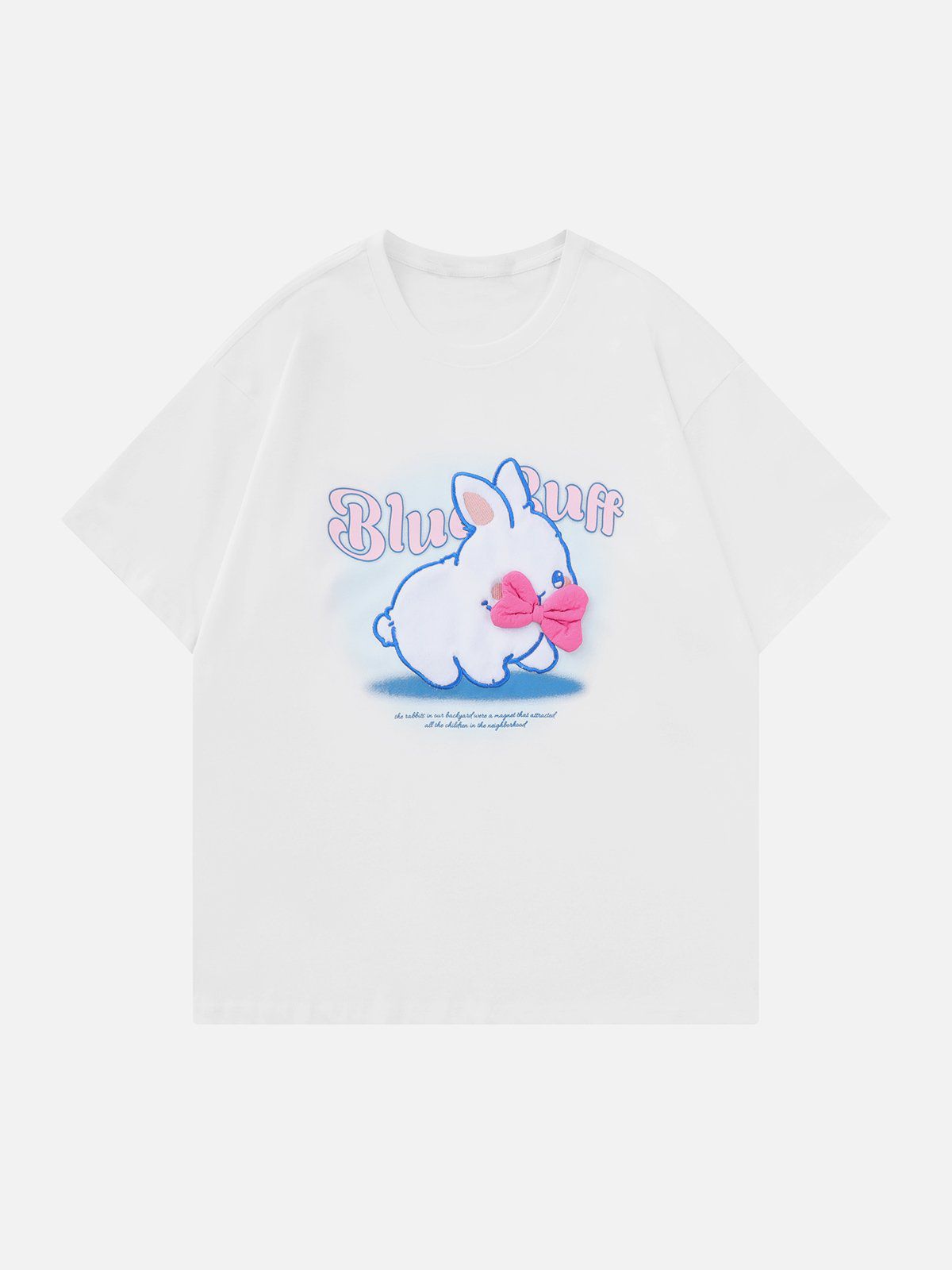T-shirt brodé en peluche lapin 