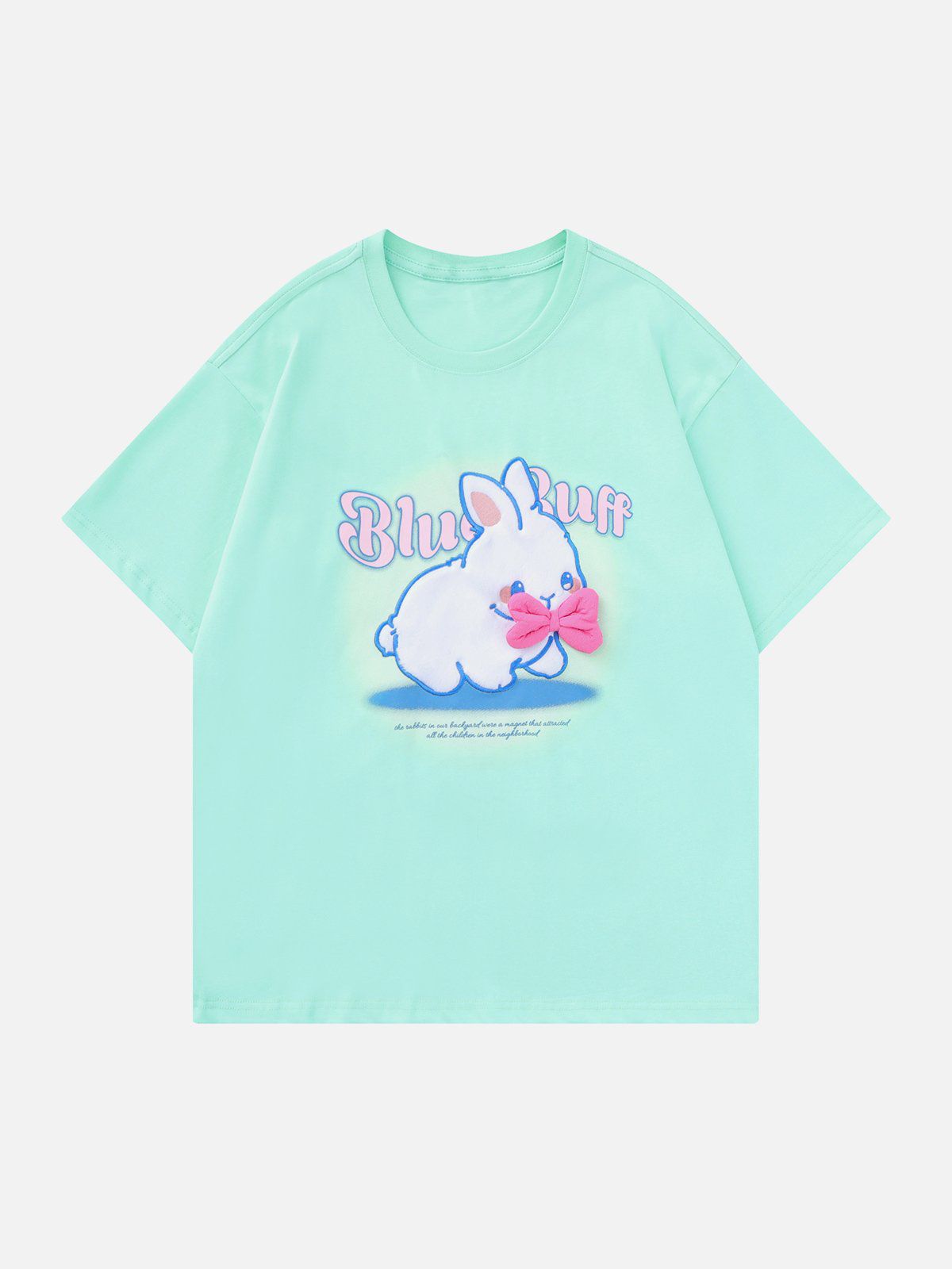 T-shirt brodé en peluche lapin 