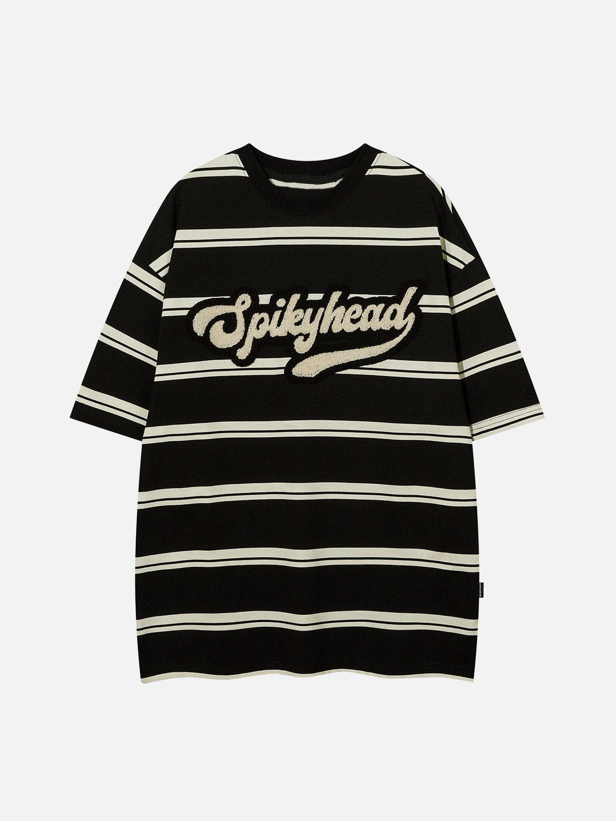 T-shirt à rayures brodées 