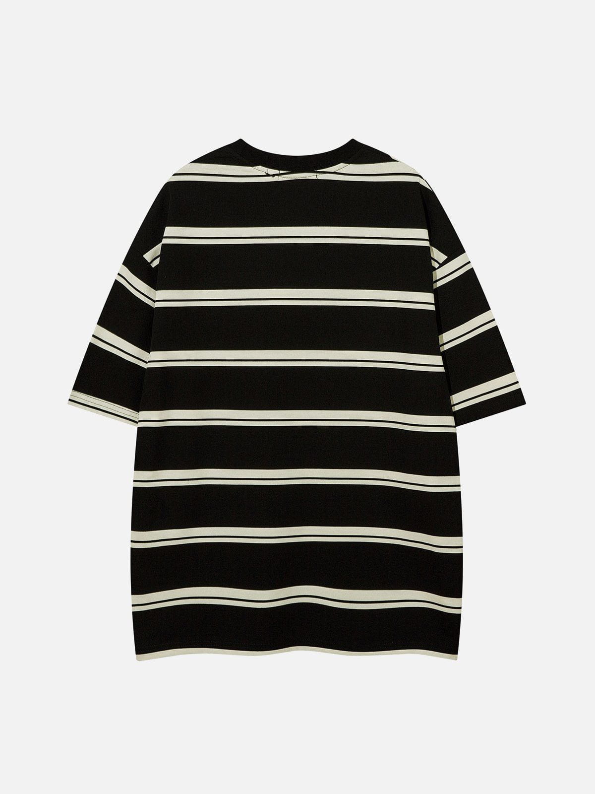 T-shirt à rayures brodées 