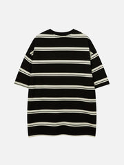 T-shirt à rayures brodées 